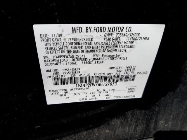 Photo 10 from auction – 2010 FORD TAURUS LIM with VIN 1FAHP2FW7AG127073