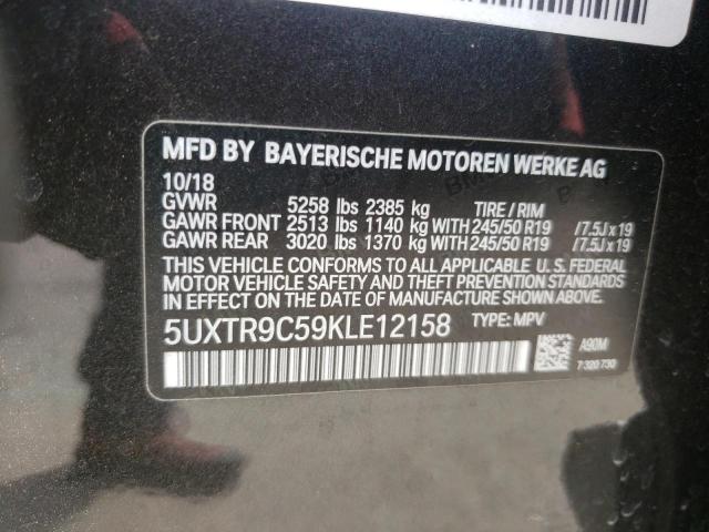 Photo 10 from auction – 2019 BMW X3 XDRIVE3 with VIN 5UXTR9C59KLE12158