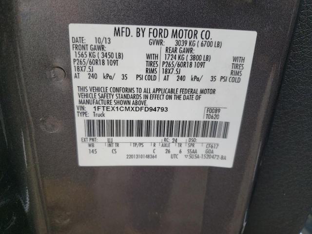 Photo 10 from auction – 2013 FORD F150 SUPER with VIN 1FTEX1CMXDFD94793