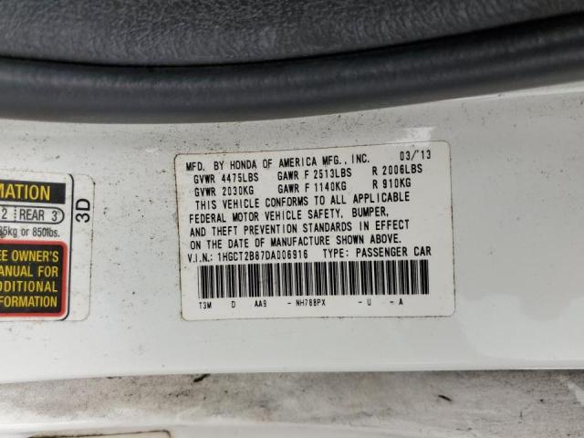 Photo 10 from auction – 2013 HONDA ACCORD EXL with VIN 1HGCT2B87DA006916