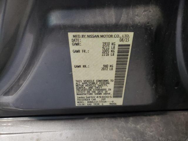 Photo 10 from auction – 2015 NISSAN ALTIMA 2.5 with VIN 1N4AL3AP3FC494005