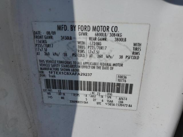 Photo 10 from auction – 2010 FORD F150 SUPER with VIN 1FTEX1C8XAFA29237