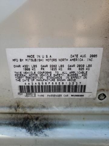 Photo 10 from auction – 2006 MITSUBISHI GALANT ES with VIN 4A3AB56F66E013237