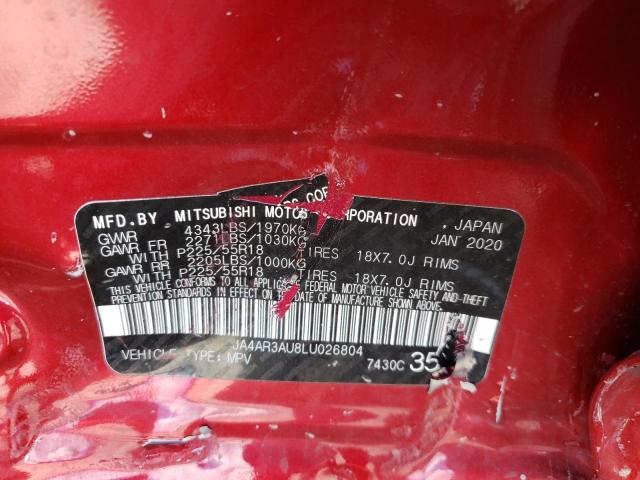 Photo 10 from auction – 2020 MITSUBISHI OUTLANDER with VIN JA4AR3AU8LU026804