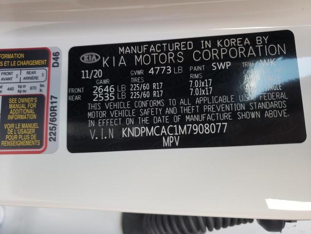 Photo 10 from auction – 2021 KIA SPORTAGE L with VIN KNDPMCAC1M7908077