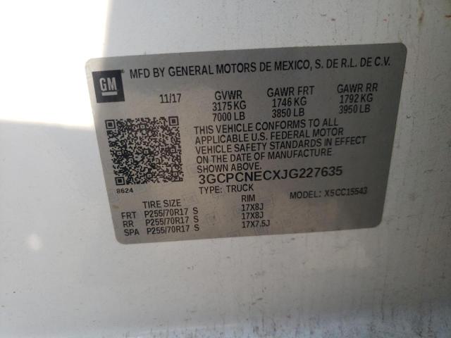 Photo 10 from auction – 2018 CHEVROLET SILVERADO with VIN 3GCPCNECXJG227635