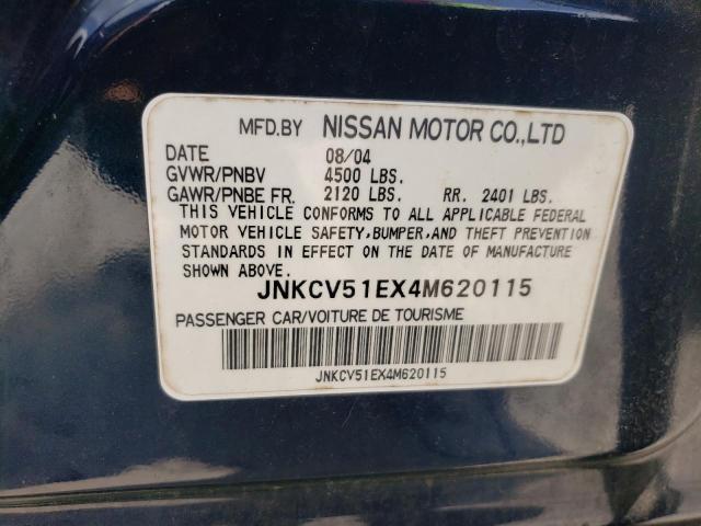 Photo 10 from auction – 2004 INFINITI G35 with VIN JNKCV51EX4M620115