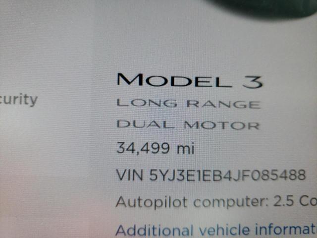 Photo 8 from auction – 2018 TESLA MODEL 3 with VIN 5YJ3E1EB4JF085488