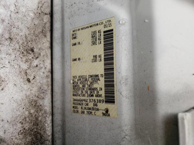 Photo 10 from auction – 2016 NISSAN MAXIMA 3.5 with VIN 1N4AA6AP4GC376389