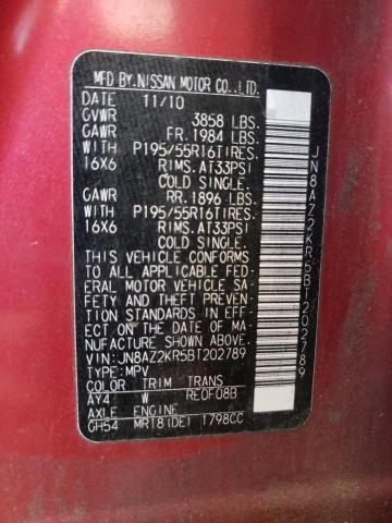Photo 10 from auction – 2011 NISSAN CUBE BASE with VIN JN8AZ2KR5BT202789