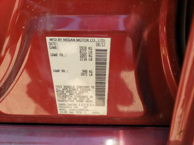 Photo 10 from auction – 2013 NISSAN ALTIMA 2.5 with VIN 1N4AL3AP2DC127531