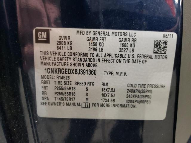Photo 10 from auction – 2011 CHEVROLET TRAVERSE L with VIN 1GNKRGEDXBJ391360
