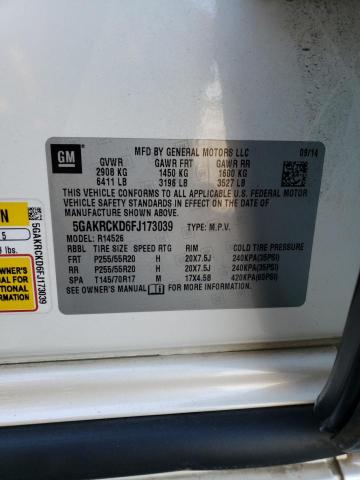 Photo 10 from auction – 2015 BUICK ENCLAVE with VIN 5GAKRCKD6FJ173039