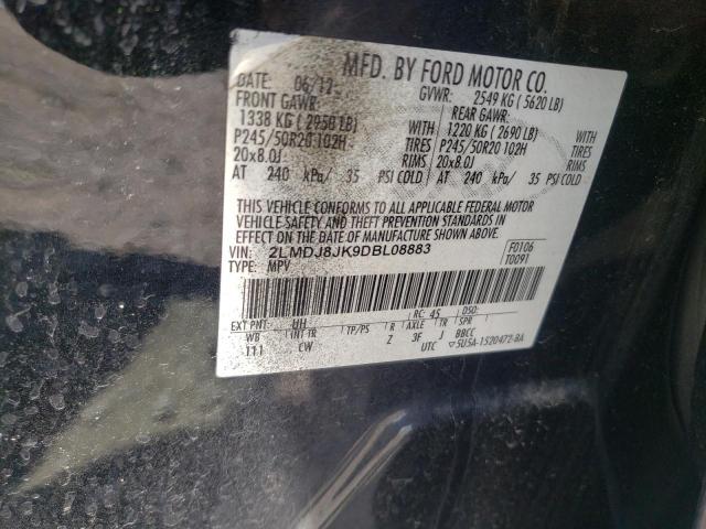Photo 10 from auction – 2013 LINCOLN MKX with VIN 2LMDJ8JK9DBL08883