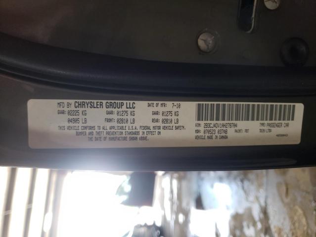 Photo 10 from auction – 2010 DODGE CHALLENGER with VIN 2B3CJ4DV1AH278704