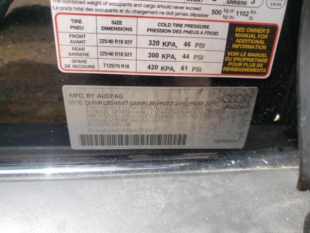 Photo 10 from auction – 2011 AUDI A3 PREMIUM with VIN WAUKJAFM4BA023927