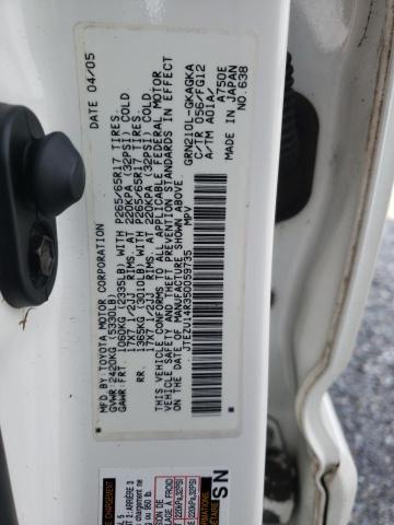Photo 10 from auction – 2005 TOYOTA 4RUNNER SR with VIN JTEZU14R350059735