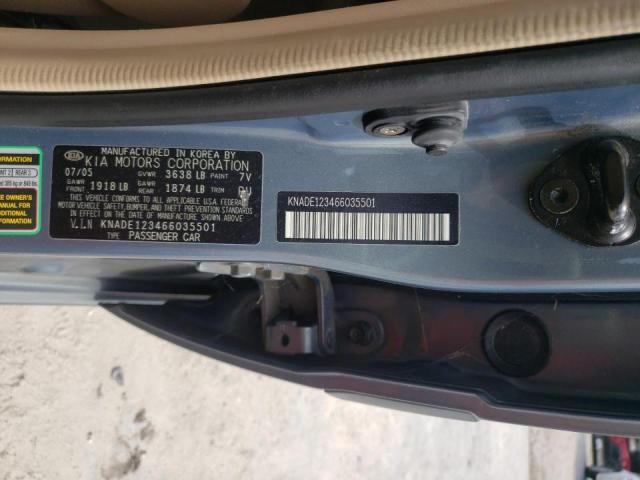 Photo 10 from auction – 2006 KIA RIO with VIN KNADE123466035501