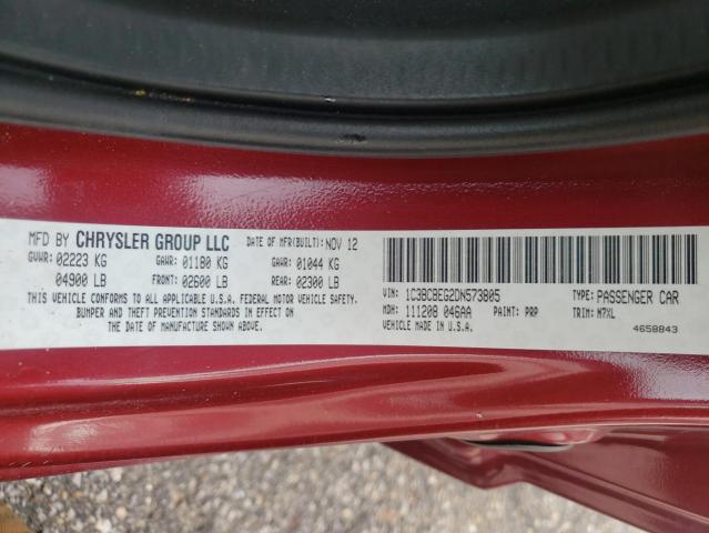 Photo 10 from auction – 2013 CHRYSLER 200 TOURIN with VIN 1C3BCBEG2DN573805