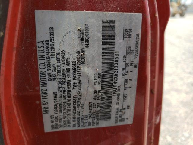 Photo 10 from auction – 2002 FORD MUSTANG GT with VIN 1FAFP42X62F238531