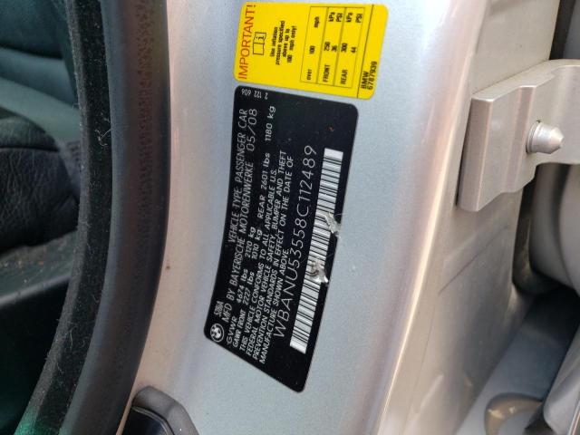 Photo 10 from auction – 2008 BMW 528 I with VIN WBANU53558C112489