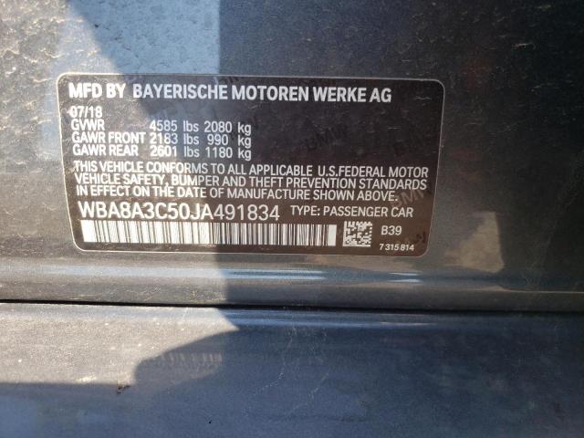 Photo 10 from auction – 2018 BMW 320 XI with VIN WBA8A3C50JA491834