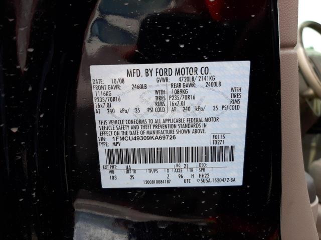 Photo 10 from auction – 2009 FORD ESCAPE HYB with VIN 1FMCU49309KA69726