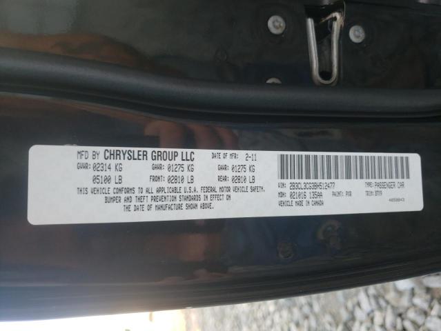Photo 10 from auction – 2011 DODGE CHARGER with VIN 2B3CL3CG3BH512477