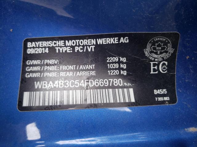 صورة رقم 10 من المزاد - 2015 BMW 435 XI GRA مع VIN WBA4B3C54FD669780