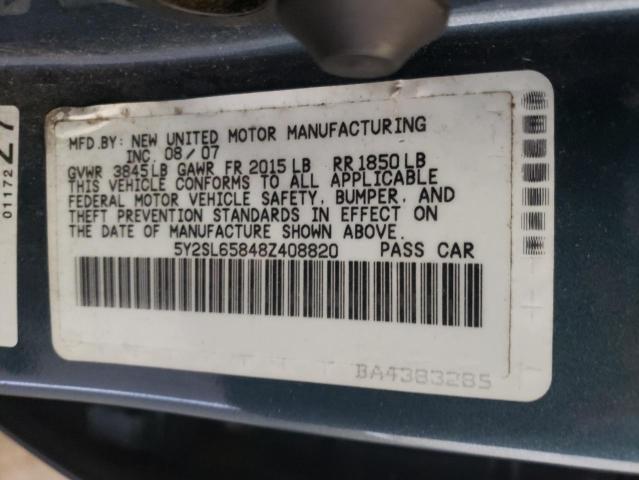 Photo 10 from auction – 2008 PONTIAC VIBE with VIN 5Y2SL65848Z408820
