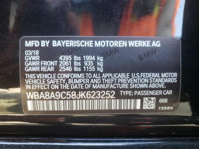 Photo 10 from auction – 2018 BMW 320 I with VIN WBA8A9C58JK623252