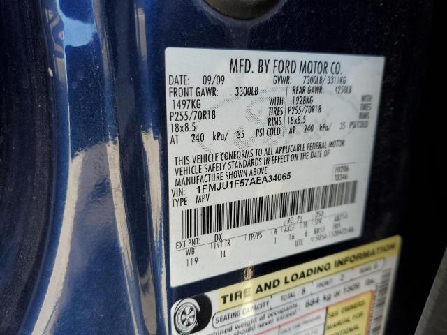 Photo 10 from auction – 2010 FORD EXPEDITION with VIN 1FMJU1F57AEA34065