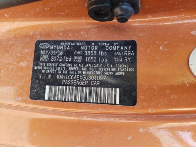 Photo 10 from auction – 2016 HYUNDAI VELOSTER T with VIN KMHTC6AEXGU301097