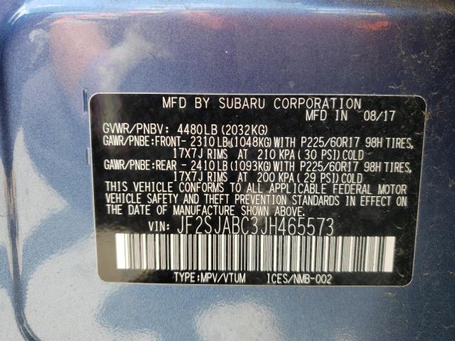 Photo 10 from auction – 2018 SUBARU FORESTER 2 with VIN JF2SJABC3JH465573