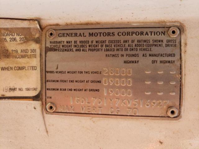 Photo 10 from auction – 1989 GMC C7000 C7D0 with VIN 1GDL7D1Y7KV516927