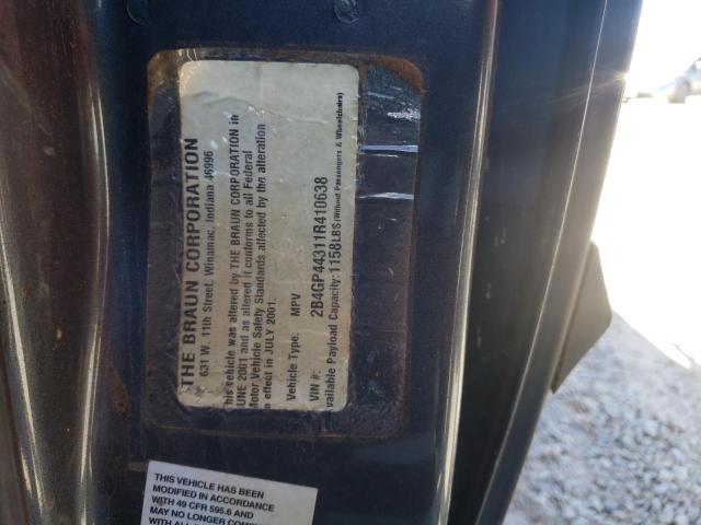 Photo 10 from auction – 2001 DODGE GRAND CARA with VIN 2B4GP44311R410638