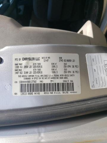 Photo 10 from auction – 2008 DODGE GRAND CARA with VIN 1D8HN44H98B137502