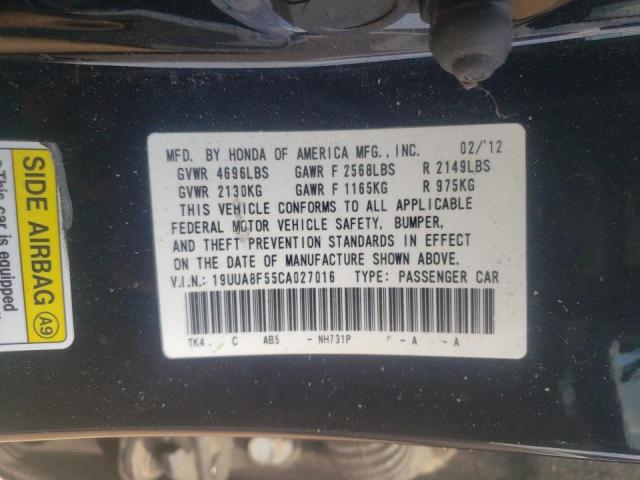 Photo 10 from auction – 2012 ACURA TL with VIN 19UUA8F55CA027016