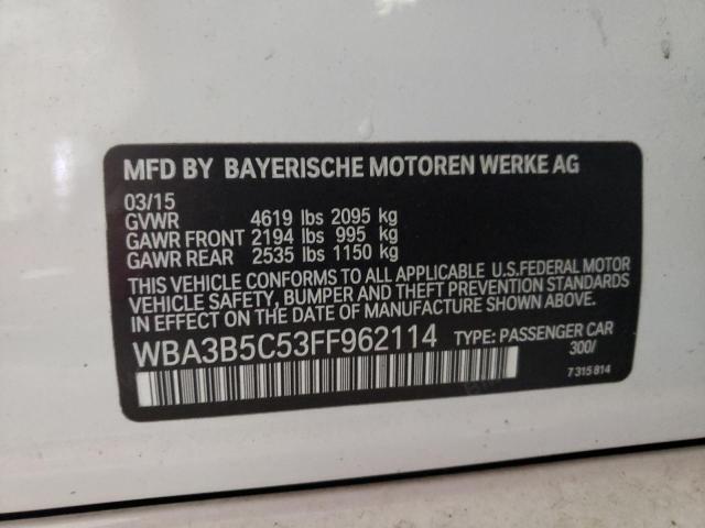 Photo 10 from auction – 2015 BMW 328 XI SUL with VIN WBA3B5C53FF962114