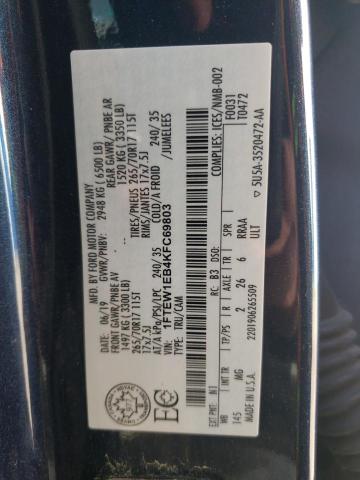 Photo 10 from auction – 2019 FORD F150 SUPER with VIN 1FTEW1EB4KFC69803