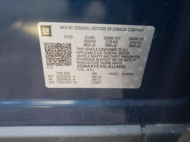 Photo 10 from auction – 2020 CHEVROLET EQUINOX PR with VIN 2GNAXYEX5L6114681