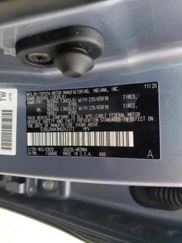 Photo 10 from auction – 2021 TOYOTA HIGHLANDER with VIN 5TDGZRAH3MS042372