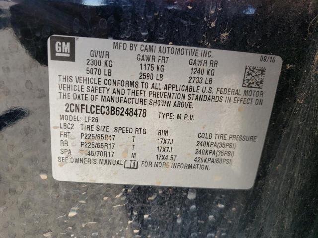 Photo 10 from auction – 2011 CHEVROLET EQUINOX LS with VIN 2CNFLCEC3B6248478