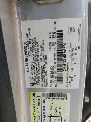 Photo 10 from auction – 2016 FORD FUSION TIT with VIN 3FA6P0K95GR369874