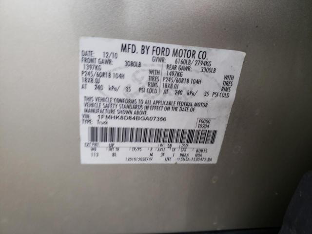 Photo 10 from auction – 2011 FORD EXPLORER X with VIN 1FMHK8D84BGA07356