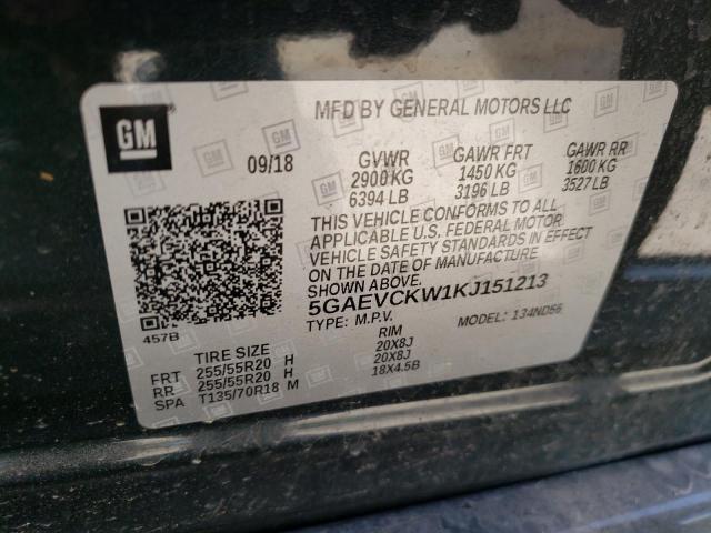 Photo 10 from auction – 2019 BUICK ENCLAVE AV with VIN 5GAEVCKW1KJ151213