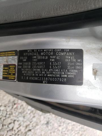 Photo 10 from auction – 2007 HYUNDAI ENTOURAGE with VIN KNDMC233876037928