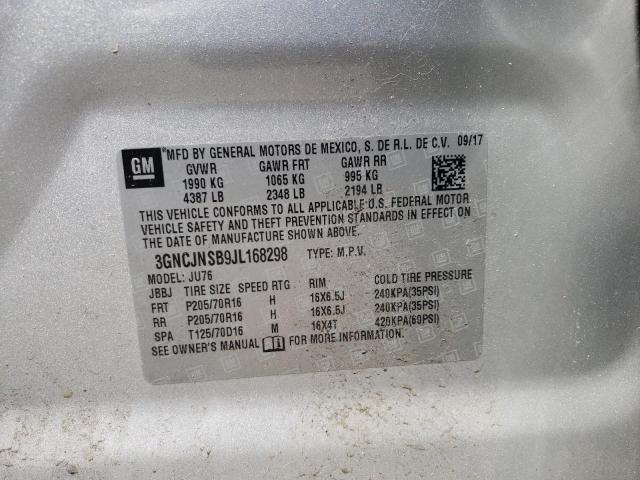 Photo 10 from auction – 2018 CHEVROLET TRAX LS with VIN 3GNCJNSB9JL168298