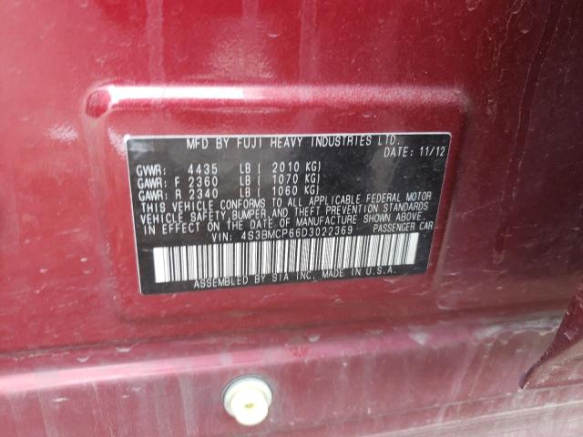 Photo 10 from auction – 2013 SUBARU LEGACY 2.5 with VIN 4S3BMCP66D3022369