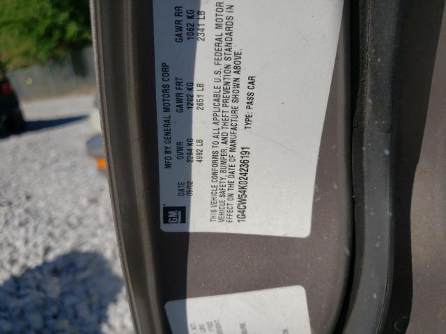 Photo 10 from auction – 2002 BUICK PARK AVENU with VIN 1G4CW54K024236191